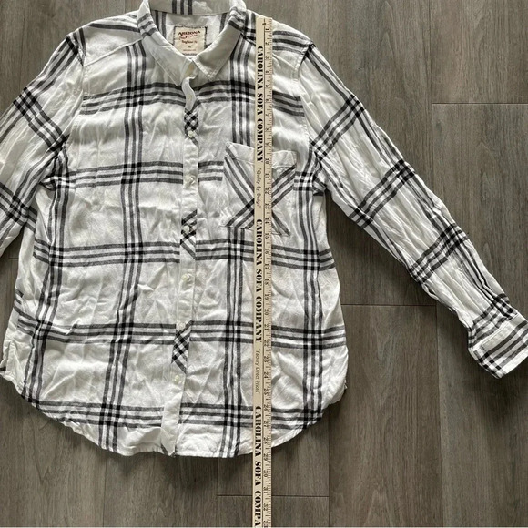 Arizona Jeans Black White Button Down Boyfriend Fit Women’s XL - Picture 11 of 13